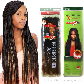 Hot selling  24inch 80g Easy Pre Stretched Braiding Hair Pre Stretched Synthetic Braiding Hair